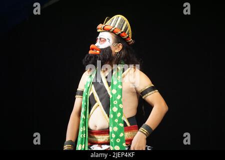 Performing Kresnayana Kawedhar story. Kresnayana Kawedhar means The Story of Kresna Stock Photo