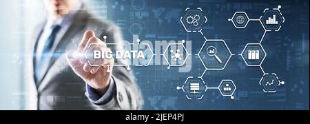 Big data and business intelligence analytics concept. Stock Photo