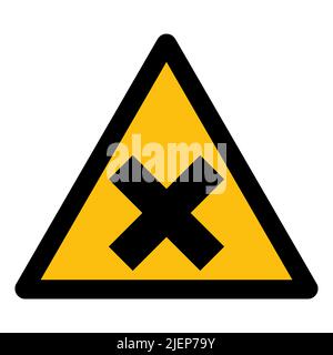 Beware Irritant Symbol Yellow Sign Isolate On White Background,Vector Illustration EPS.10 Stock Vector