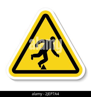 Trip Hazard Symbol Sign Isolate On White Background,Vector Illustration Stock Vector