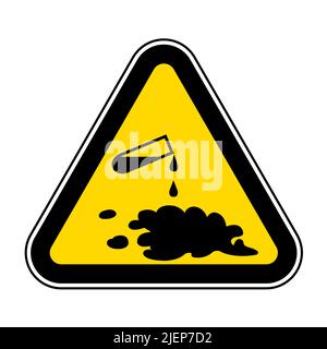 Beware Chemical Spill Symbol Sign Isolate On White Background,Vector Illustration EPS.10 Stock Vector