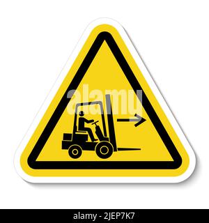 Forklift Point Right Symbol Sign Isolate On White Background,Vector Illustration EPS.10 Stock Vector