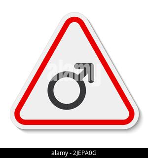 No Male Symbol Sign Isolate On White Background,Vector Illustration Stock Vector