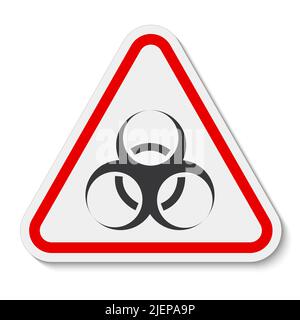 Beware Biological Hazard Symbol Isolate On White Background,Vector Illustration EPS.10 Stock Vector