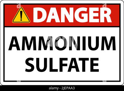 Danger Ammonium Sulfate Symbol Sign On White Background Stock Vector