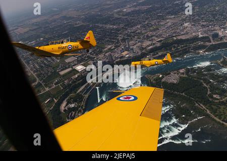 Flight Over Niagara Falls Stock Photo