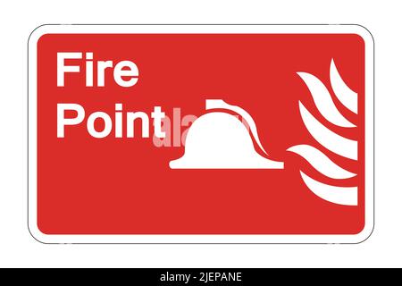 Fire Point Symbol Sign on white background,Vector illustration Stock Vector