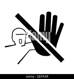 Do Not Touch,No Acces Sing Isolate On White Background Stock Vector