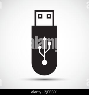 USB Flash Drive Icon Symbol Sign Isolate on White Background,Vector Illustration Stock Vector