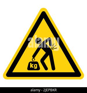 Lifting Hazard Symbol Sign Isolate On White Background,Vector Illustration Stock Vector