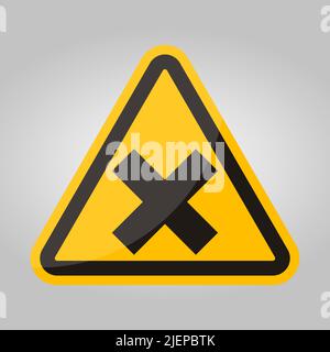 Beware Irritant Symbol Yellow Sign Isolate On White Background,Vector Illustration EPS.10 Stock Vector