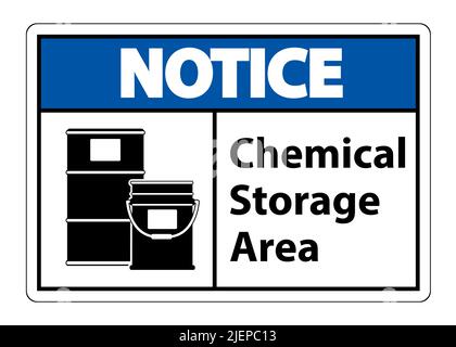 Chemical Storage Symbol Sign Isolate on White Background Stock Vector