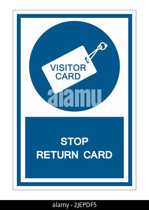 Stop Return Card Symbol Sign Isolate On White Background,Vector Illustration Stock Vector