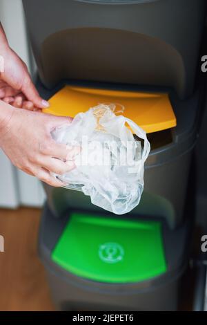 Picture of a segregation of waste bin Stock Photo