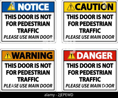 Not For Pedestrian Traffic Sign On White Background Stock Vector