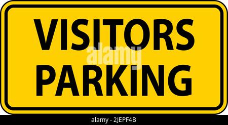 Visitors Parking Sign On White Background Stock Vector
