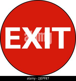 Exit Floor Sign On White Background Stock Vector