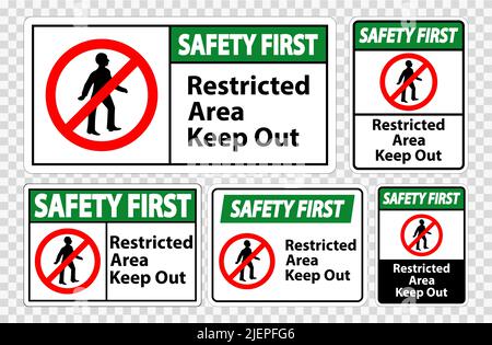 Safety First Restricted Area Keep Out Symbol Sign Isolate on ...