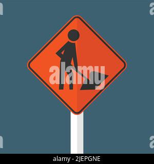 Men At Work Sign,vector illustration Stock Vector