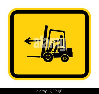 Forklift Point Left Symbol Sign Isolate On White Background,Vector Illustration Stock Vector