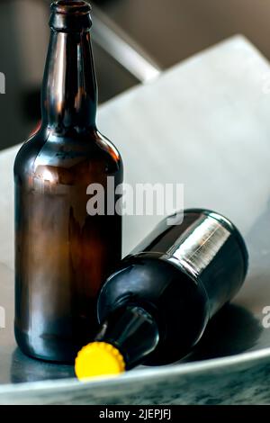 Beer bottles. Stock Photo