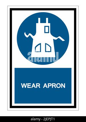 Symbol Wear Apron Isolate On White Background,Vector Illustration EPS.10 Stock Vector