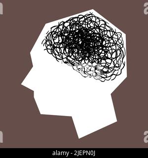 Disterbed mind clip art Stock Vector