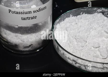 Potassium Sodium Tartrate Powder Is Used In Laboratories Or In Industry Stock Photo Alamy