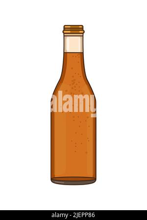 Apple or pear cider, beer or ale, ready to drink. Vector illustration in flat style on white background Stock Vector