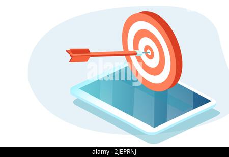 Digital advertising, online ads with target audience concept Stock Vector