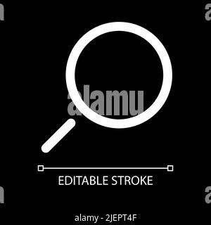 Search white linear ui icon for dark theme Stock Vector