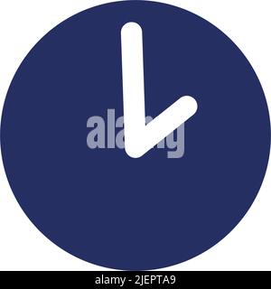 Working hours black glyph ui icon Stock Vector