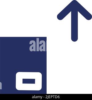Unload cargo black glyph ui icon Stock Vector