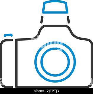 Photo Camera Icon. Editable Bold Outline With Color Fill Design. Vector ...