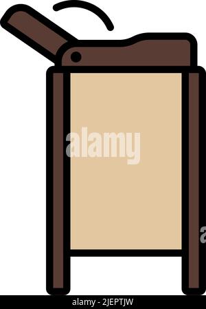 Baby Swaddle Table Icon. Editable Bold Outline With Color Fill Design. Vector Illustration. Stock Vector