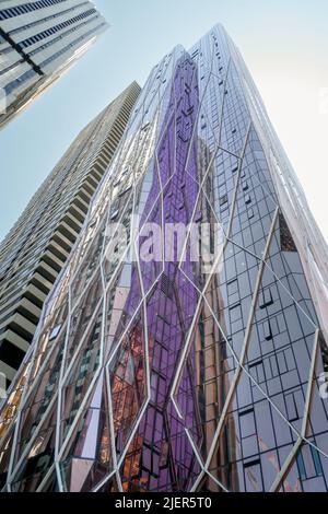 Melbourne, Victoria, Australia -  Avant apartment tower by Elenberg Fraser Stock Photo