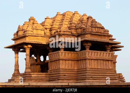 View of Saas Bahu Temple, Gwalior Fort, Gwalior, Madhya Pradesh, India. Stock Photo