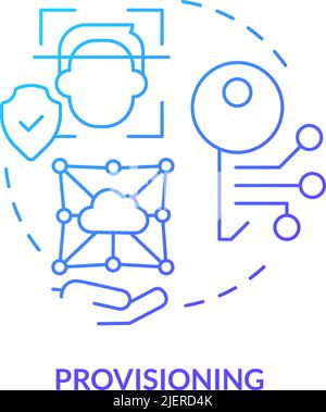 Provisioning blue gradient concept icon Stock Vector