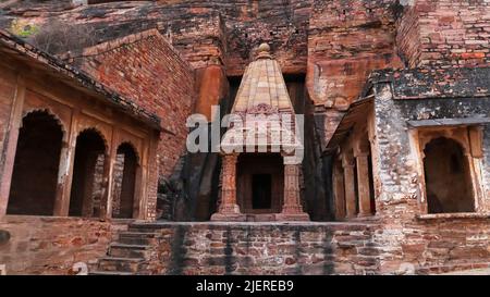 View of Chaturbhuj Temple, Gwalior Fort, Madhya Pradesh, India. Stock Photo