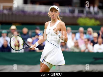 on day two of the 2022 Wimbledon Championships at the All England Lawn Tennis and Croquet Club, Wimbledon. Picture date: Tuesday June 28, 2022. Stock Photo