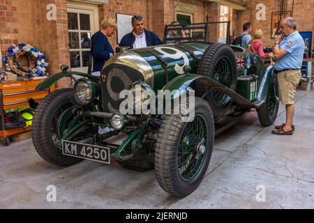 1926 Bentley 3L Le Mans ‘KM 4250’ on display at the Bicester scramble held at the Bicester Heritage Centre on the 19th June 2022 Stock Photo