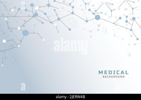 Background for medicine, using dots and lines for the background and writing Stock Vector