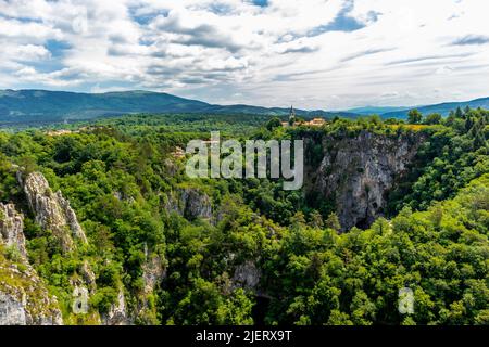 Discovery tour of the Škocjan Caves Regional Park - Škocjan - Croatia Stock Photo