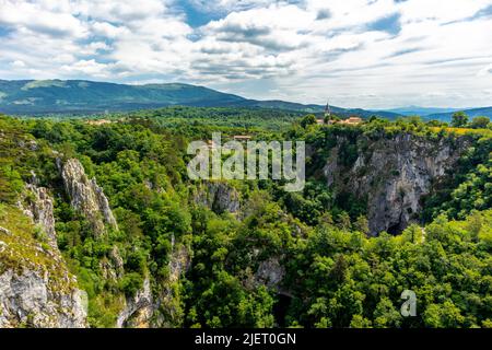 Discovery tour of the Škocjan Caves Regional Park - Škocjan - Croatia Stock Photo