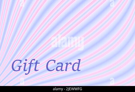 Violet, magenta, pink pinstripe pattern. Gift card design with colored strips. Smooth gradient. Abstract vector background. Template for coupon. EPS10 Stock Vector