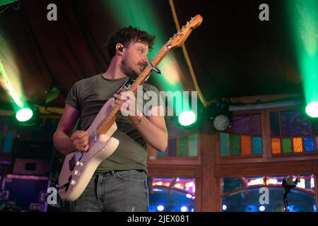 Tide lines band on stage at the Bearded Theory festival Stock Photo - Alamy