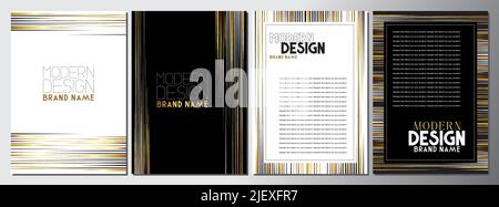 Luxury products brochure template - A4 size (210x297 mm) - vector illustration Stock Vector
