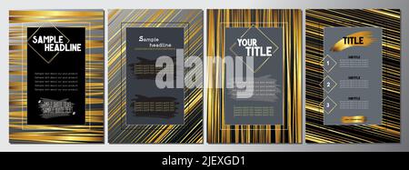 Luxury products brochure template - A4 size (210x297 mm) - vector illustration Stock Vector