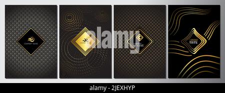 Luxury products brochure template - A4 size (210x297 mm) - vector illustration Stock Vector
