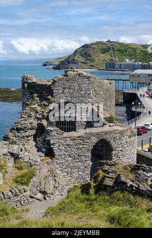Aberystwyth from the castle, Ceredigion, Wales Stock Photo